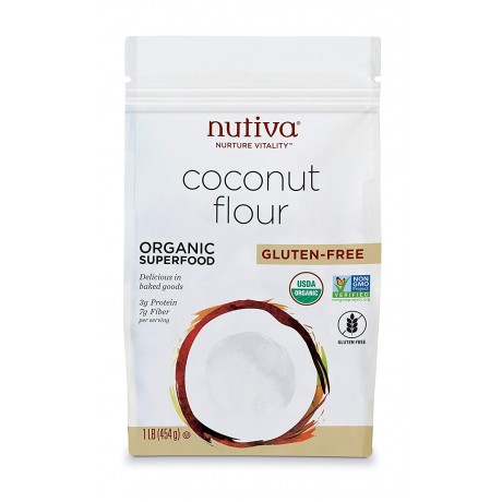 Nutiva Organic Coconut Flour, Gluten-Free (6X1 Lb )