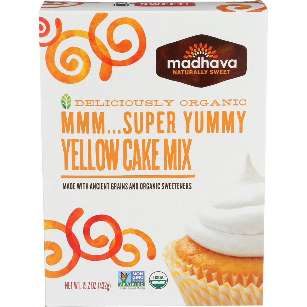 Madhava Organic Super Yummy Cake Mix With Ancient Grains Yellow (6x15.3 OZ)