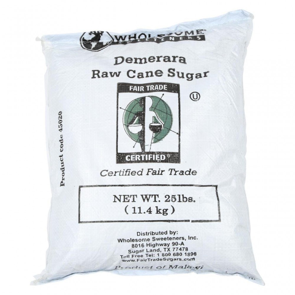 Wholesome Sweeteners Turbinado Demerara Sugar (1x25lb)