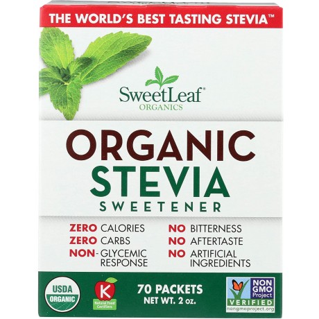 SweetLeaf Organic Stevia Sweetener Packets (1x70 Ct)