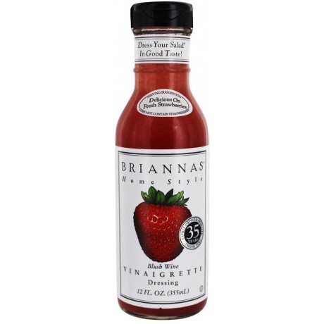 Brianna's Home Style Blush Wine Vinaigrette Salad Dressing (6x12Oz)