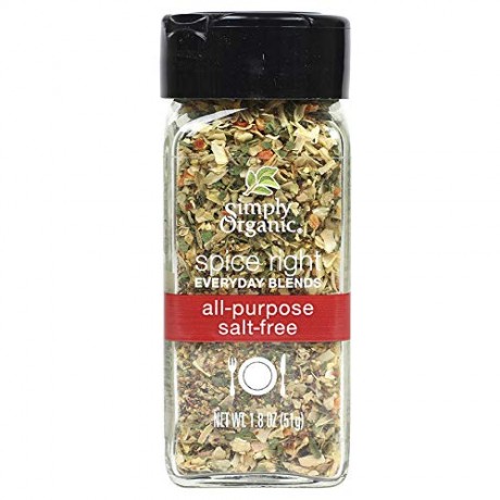 Simply Organic Organic Spice Right Everyday Blends, All-Purpose Salt-Free (6X1.8 OZ)