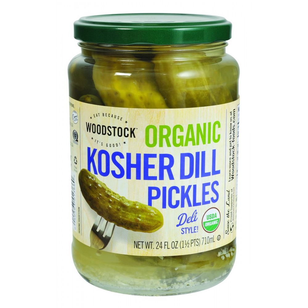 Woodstock Whole Koshr Dill Pickles (6x24 Oz)