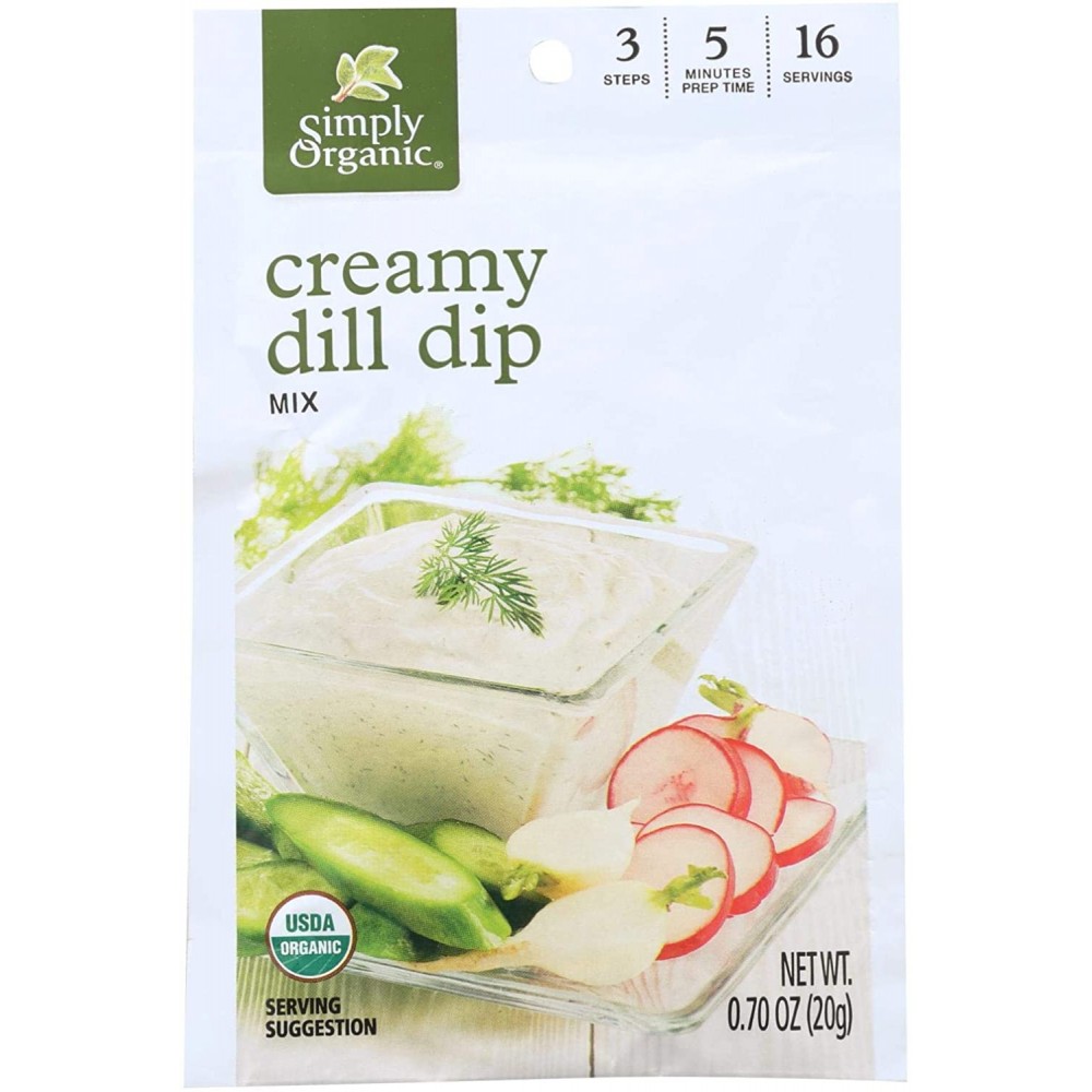 Simply Organic Creamy Dill Dip (12x0.7OZ )