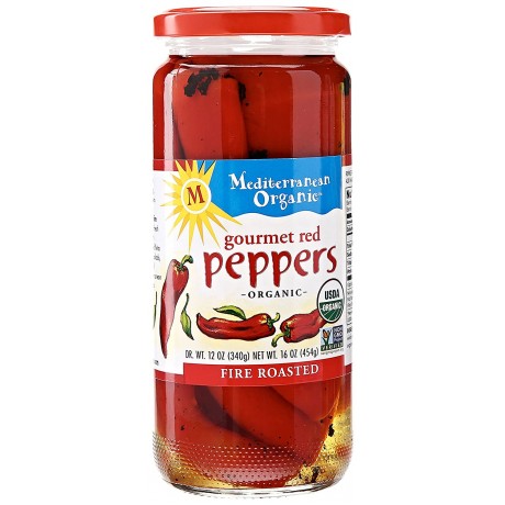 Mediterranean Organics Roasted Red Peppers (12x16 Oz)