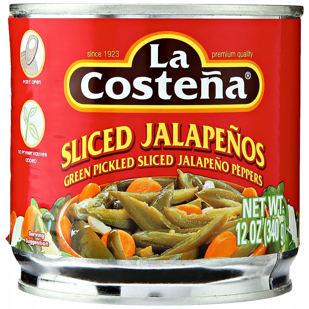 La Costena Sliced Jalapeno Peppers (12x12Oz)