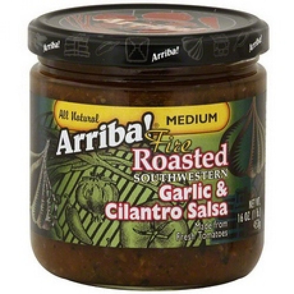 Arriba! Fire Roasted Southwestern Garlic & Cilantro Salsa (6x16Oz)