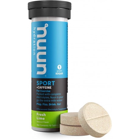 Nuun Active Hydration Energy: Hydrating Electrolyte Tablets, Fresh Lime (8X10 Ct)