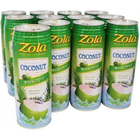 Zola Brazilian Fruits 100% Nat Coconut Water (12x17.5OZ )