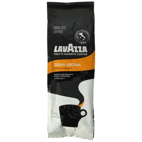 Lavazza Gran Aroma Medium Roast Ground Coffee (6x12 OZ)