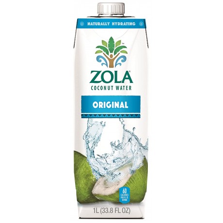 Zola Brazilian Fruits 100% Natural Coconut Water (12x33.8Oz)