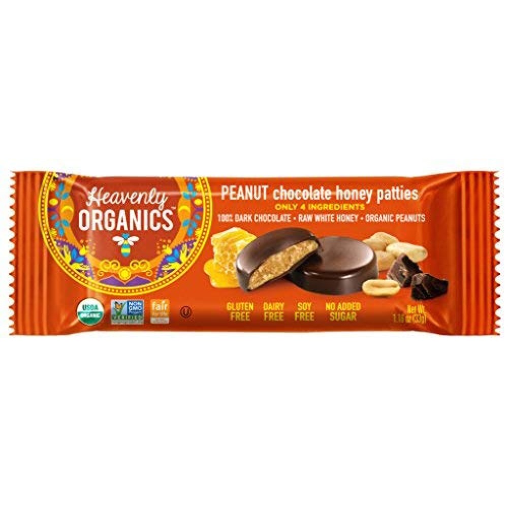 Heavenly Organics Chocolate Honey Peanut Patties (16x1.16 OZ)