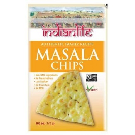 Indian Life Foods Chips, Masala (12x6 OZ)