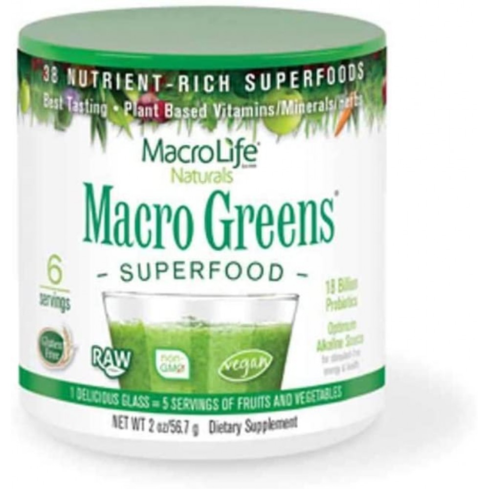 MacroLife Naturals Macro Green Superfood 6 servings (6x2 Oz)