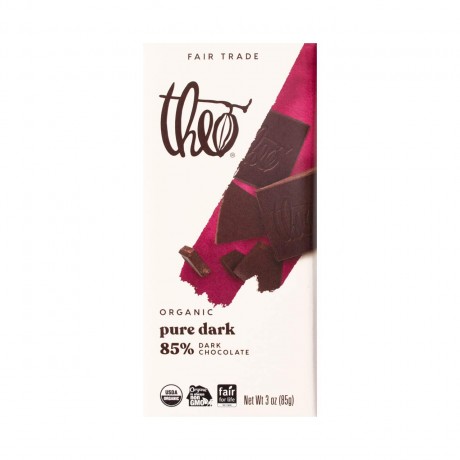 Theo Chocolate 85% Dark Chocolate Bar (12x3Oz)