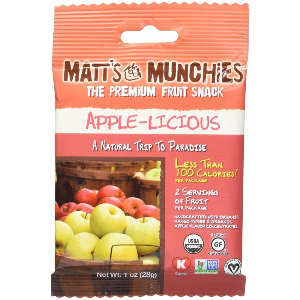 Matt's Munchies Organic Apple-Licious (12x1 OZ)