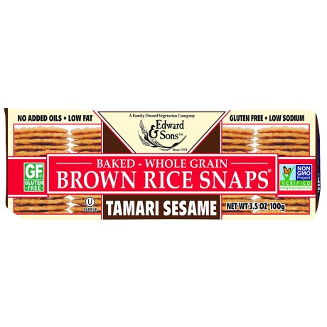 Edward & Sons Tamari Sesame Fat Free Snaps (12x3.5 Oz)