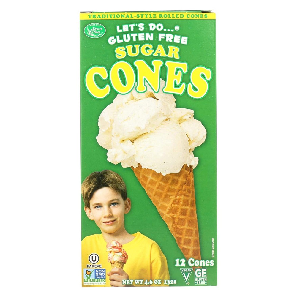 Edward & Sons Sugar Cones GF (12x4.6OZ )