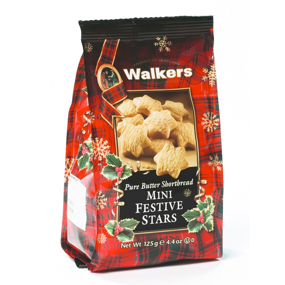 Walkers Shortbread Mini Festive Stars (12x4.4 OZ)