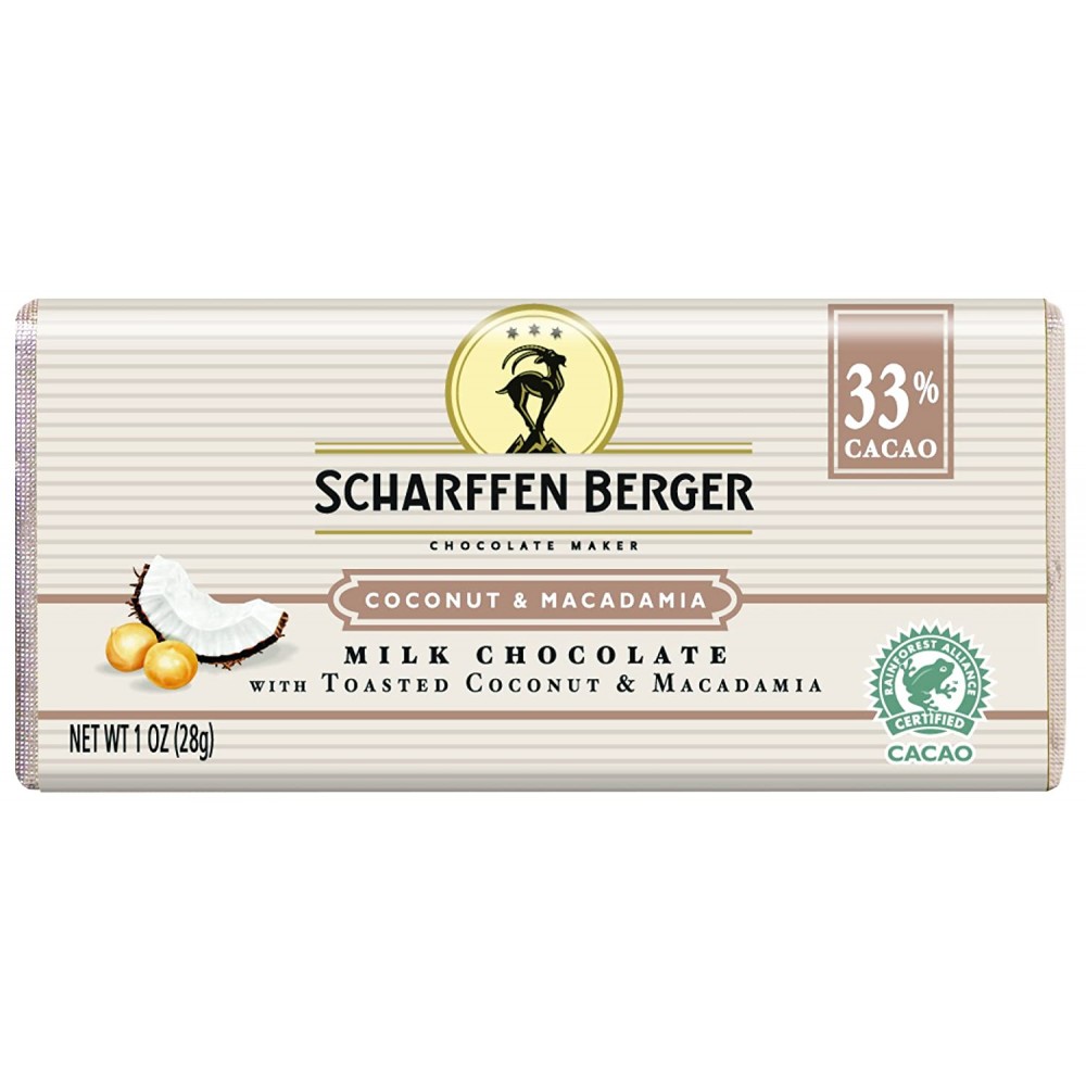 Scharffen Berger Coconut Macadamia Chocolate (18X1 OZ)