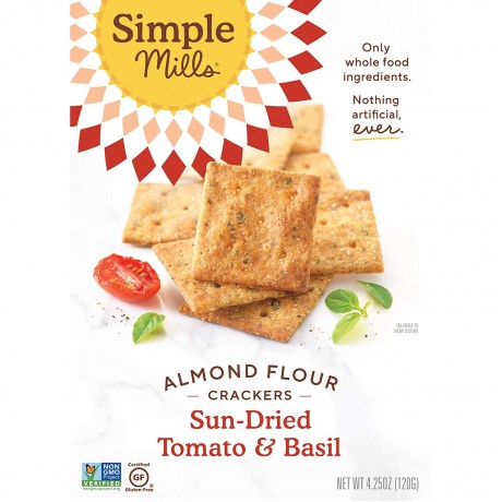 Simple Mills Sun-Dried Tomato & Basil Crackers (6X4.25 OZ)