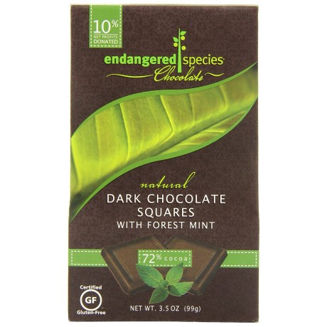 Endangered Species Bite Size Dark Chocolate With Mint (6x10 CT)