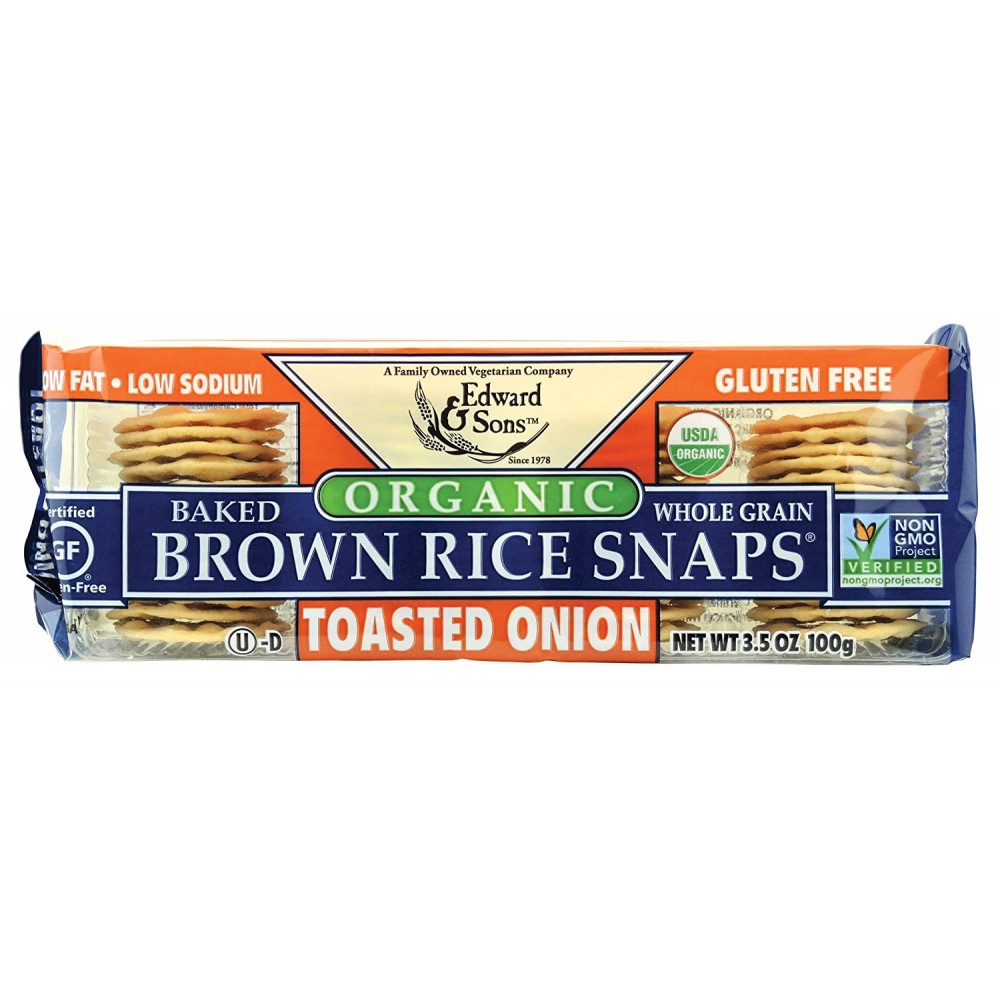 Edward & Sons Onion Brown Rice Snaps (12x3.5 Oz)