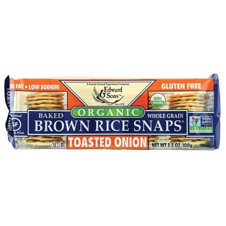 Edward & Sons Onion Brown Rice Snaps (12x3.5 Oz)