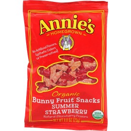 Annie's Organic Bunny Fruit Snacks, Summer Strawberry (18x0.8Oz)