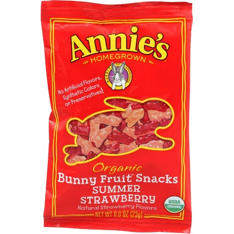 Annie's Organic Bunny Fruit Snacks, Summer Strawberry (18x0.8Oz)