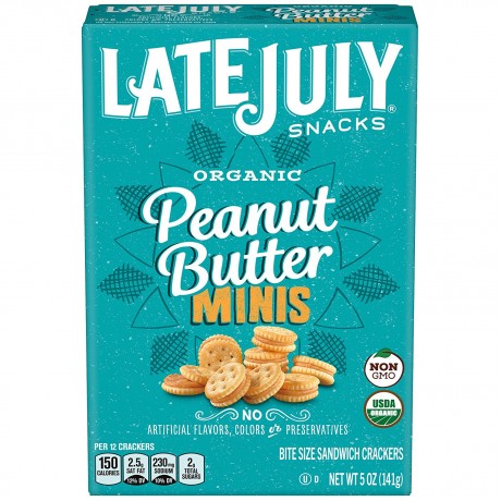 Late July Organic Mini Peanut Butter Bite Size (12x5 OZ)