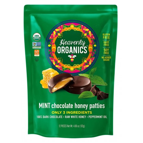 Heavenly Organics Mint Chocolate Honey Patties (6x4.66 OZ)