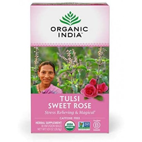 India Sweet Rose Tulsi Tea (6x18 CT)