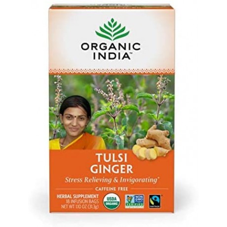 India Lemon Ginger Tulsi Tea (6x18 CT)