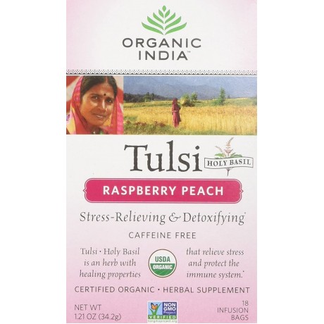 India Raspberry Peach Tulsi Tea (6x18 CT)