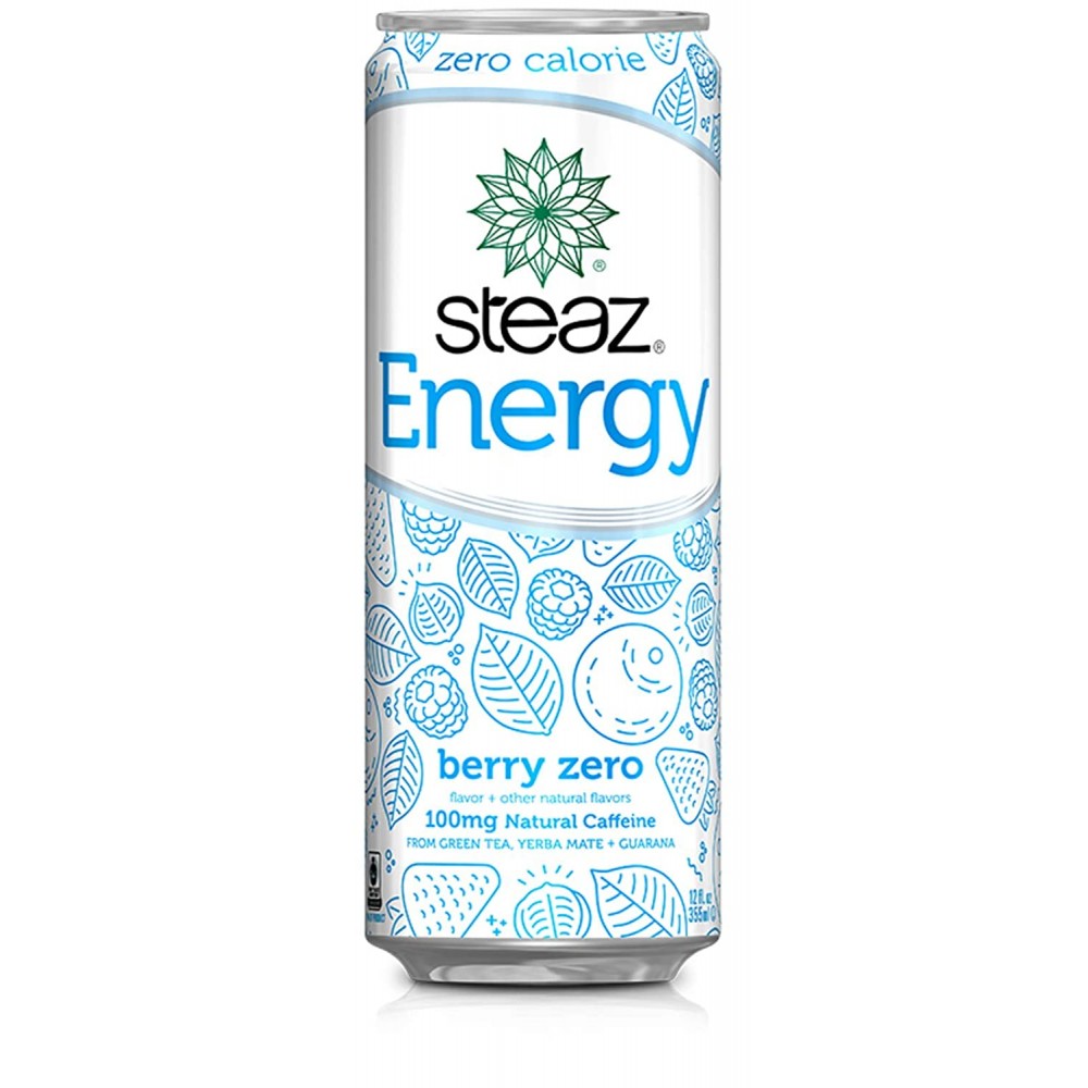 Steaz Organic Energy Zero Calorie Berry (12x12 OZ)