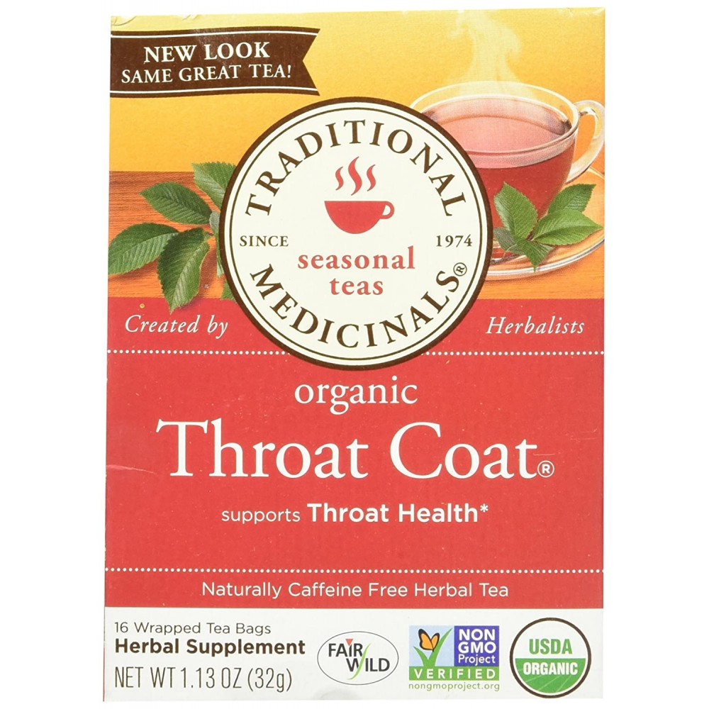 Traditional Medicinals Throat Coat Herb Tea (6x16 Bag)