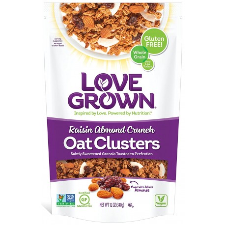 Love Grown Foods Raisin Almond Crunch Granola (6x12OZ )