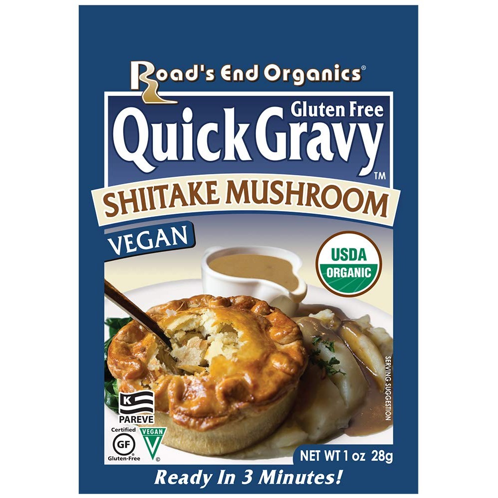 Road's End Organics Gluten Free Shiitake Mushroom Gravy Mix, 1 Ounce Pouch (Pack of 12)