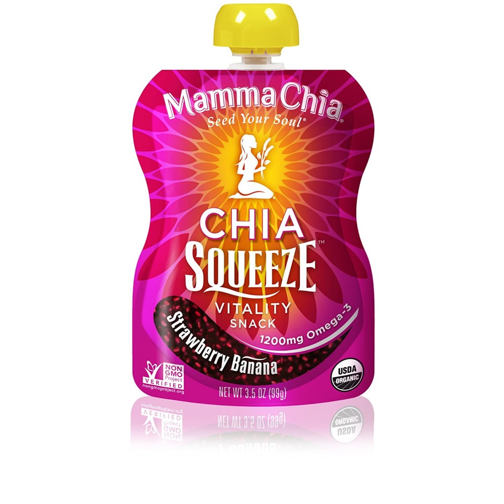 Mamma Chia Organic Chia Squeeze Strawberry Banana (16x3.5 OZ)